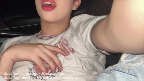 公共の駐車場で見知らぬ男と生ハメしてクルージングすると、彼は私の尻の中に中出し中出し